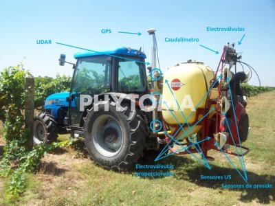 Prototipo para aplicación variable de fitosanitarios en viña